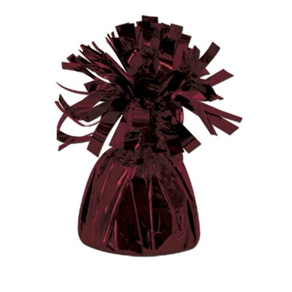 Goldengifts Metallic Wrapped Balloon Weight - Maroon, 12PK GO48564